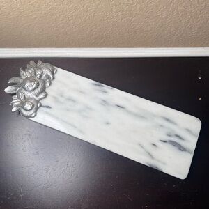 Vintage 1986 Arthur Court Marble Cheese Board Bunny Rabbit Charcuterie Tray